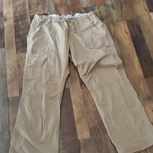 Koi Lindsay Khaki cargo scrub pants